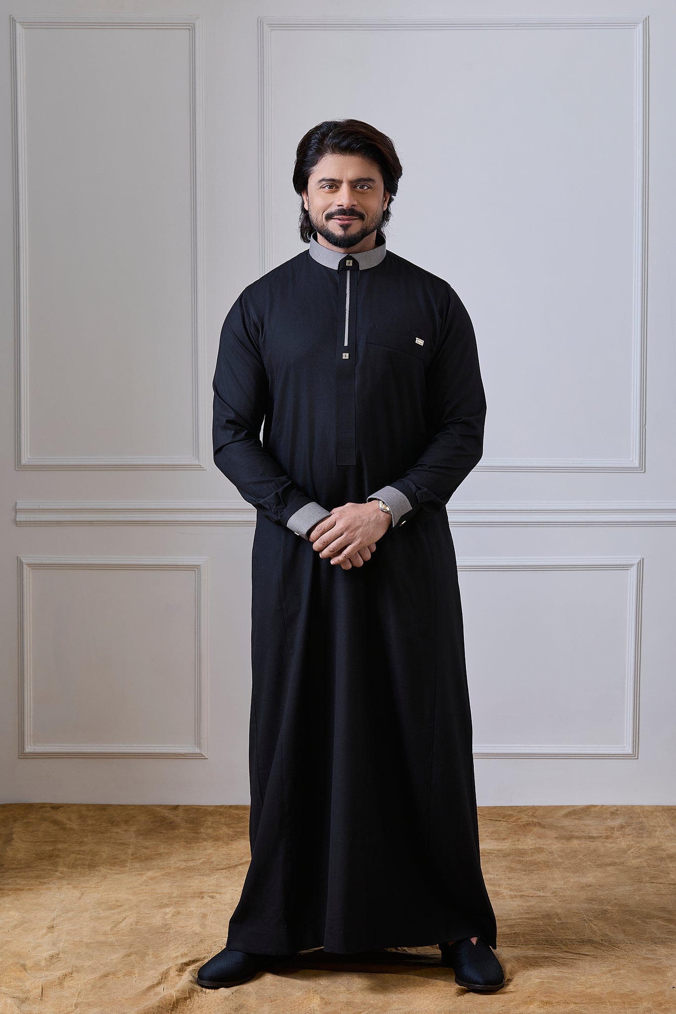Black color Thobe | AN 2328