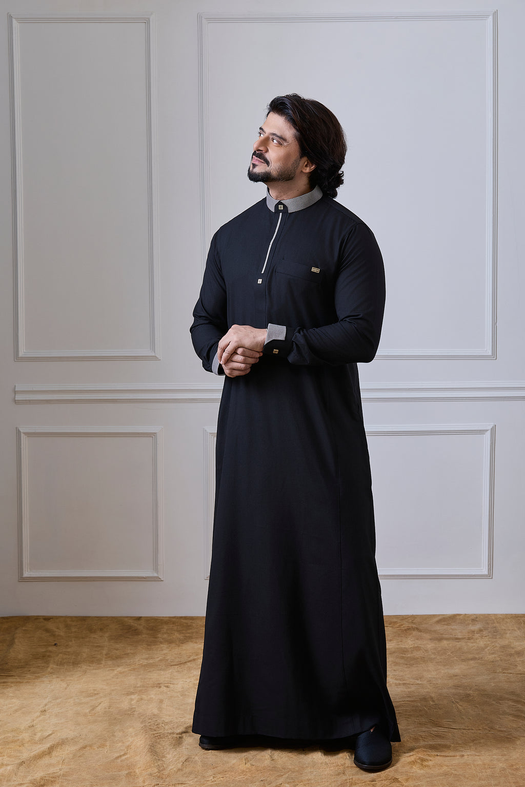 Black color Thobe | AN 2328