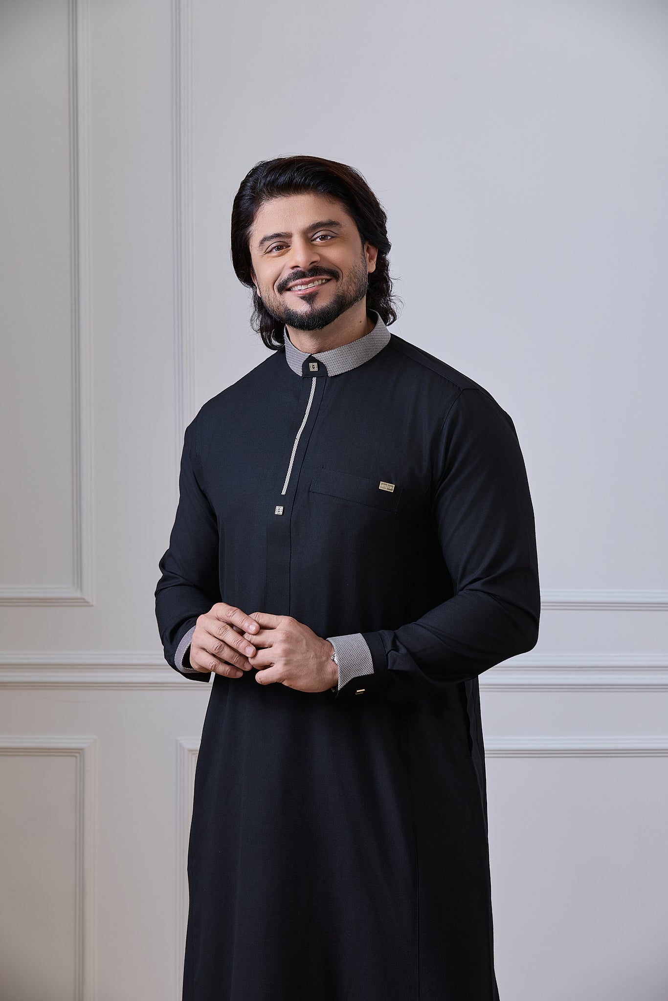 Black color Thobe | AN 2328