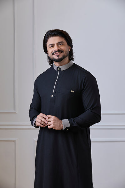 Black color Thobe | AN 2328