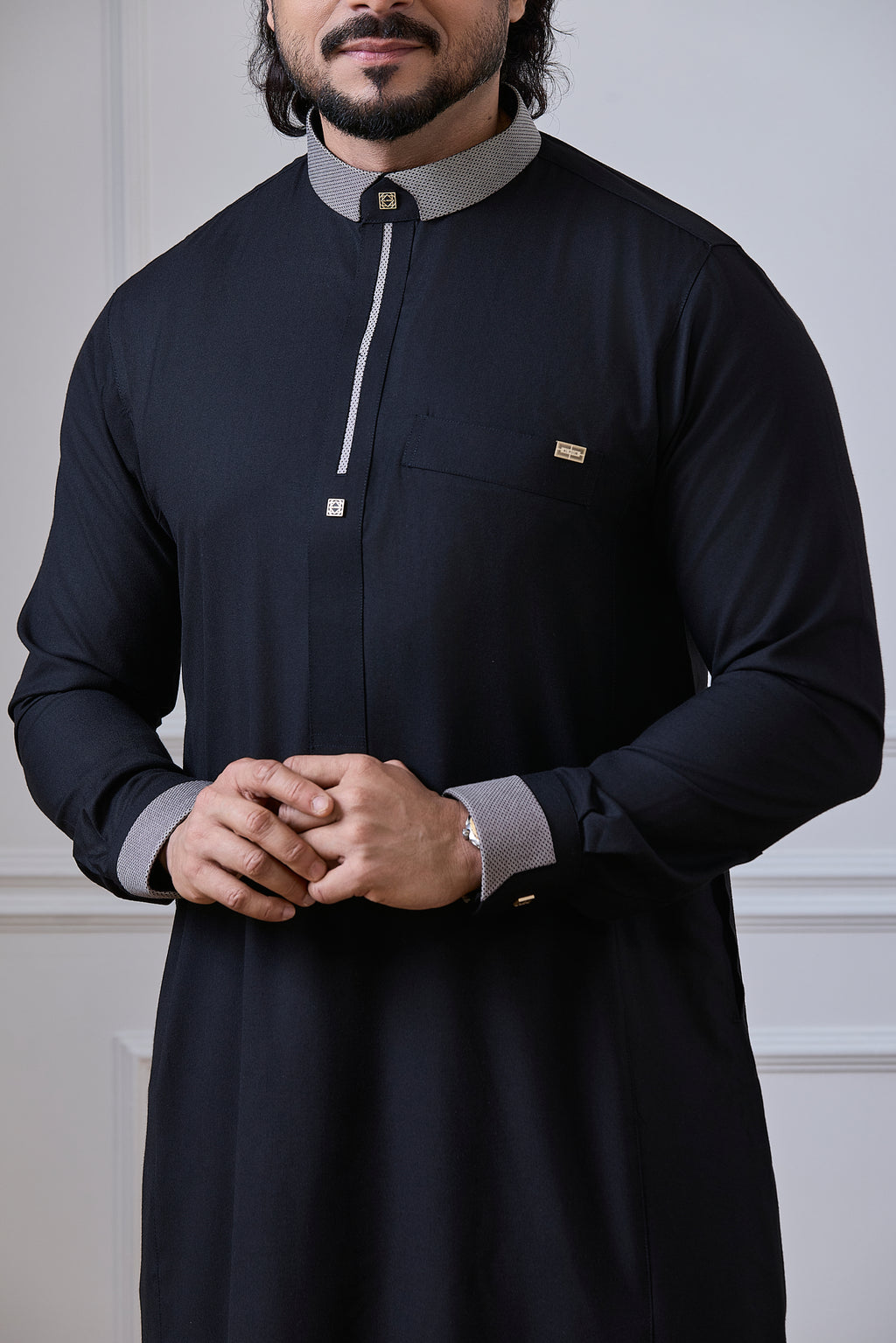 Black color Thobe | AN 2328