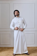 Cream Embroidery Thobe | AN 2313