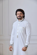 Cream Embroidery Thobe | AN 2313