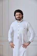 Cream Embroidery Thobe | AN 2313