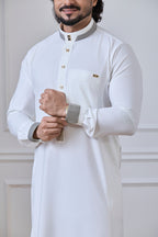 Cream Embroidery Thobe | AN 2313