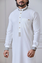 Cream Embroidery Thobe | AN 2313