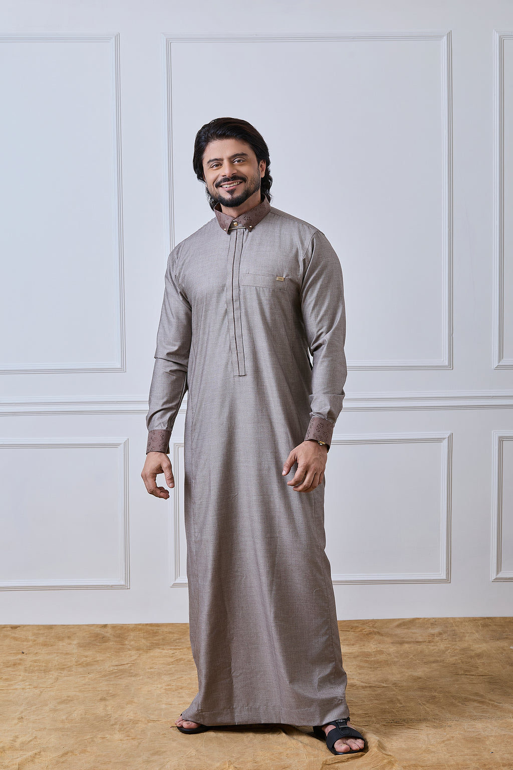 Paisley Jacquard Fabric Jubba for Men | AN 2320