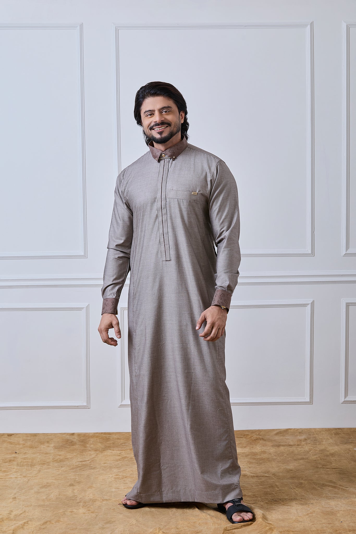 Paisley Jacquard Fabric Jubba for Men | AN 2320