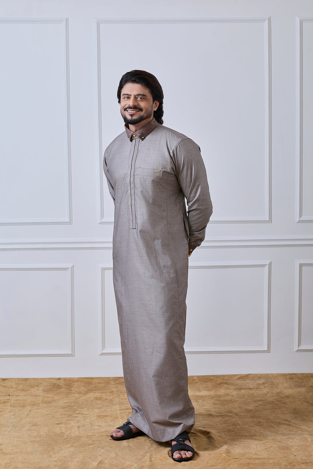 Paisley Jacquard Fabric Jubba for Men | AN 2320