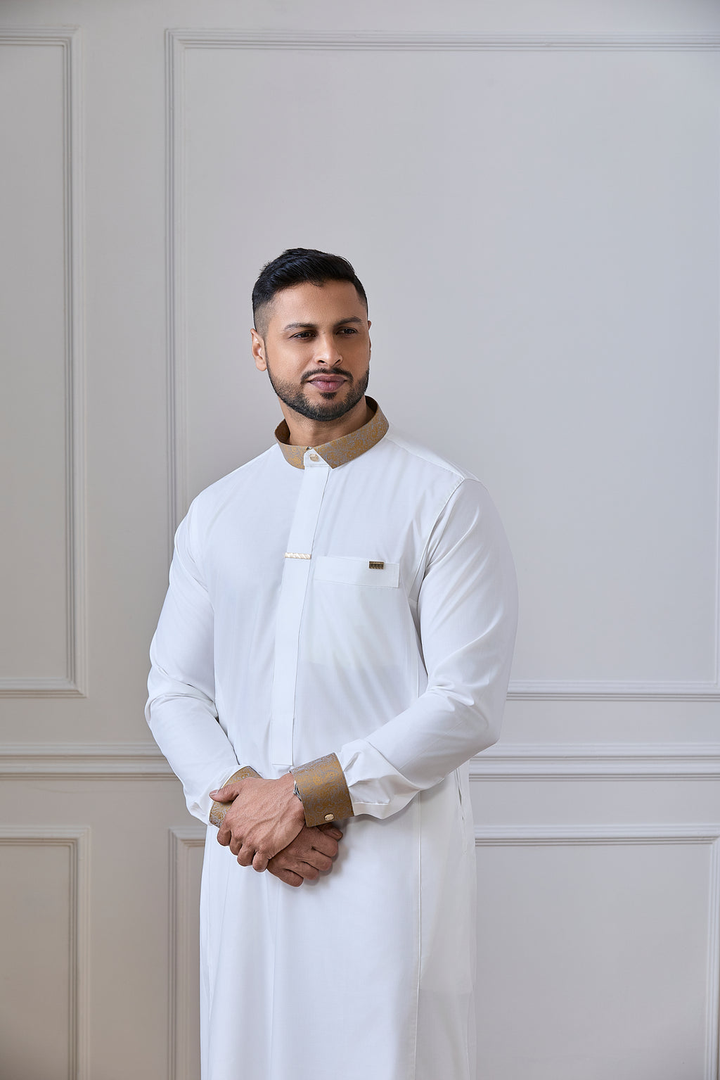 Light Cream Arabic Dress for Men | AN 2315