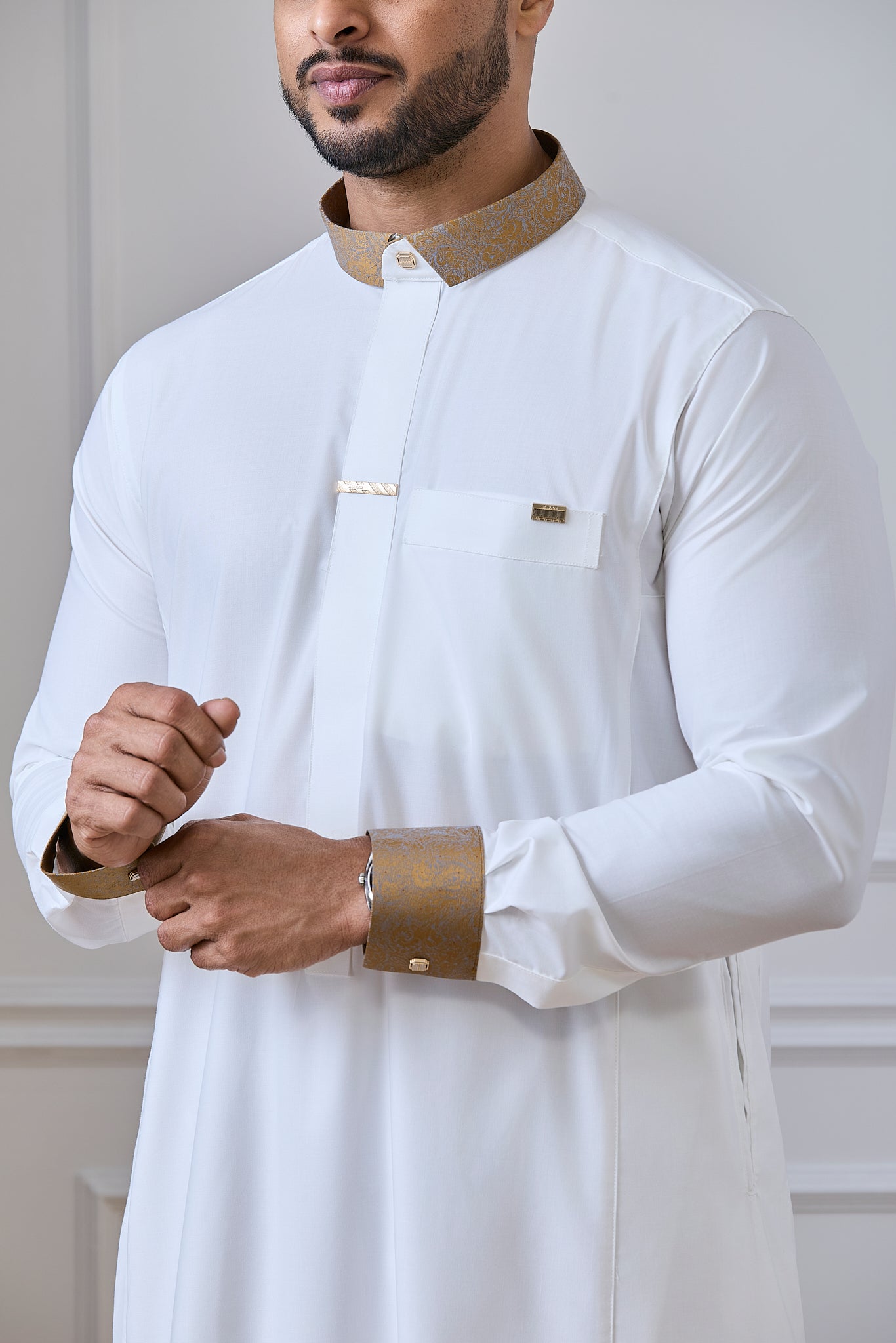 Light Cream Arabic Dress for Men | AN 2315