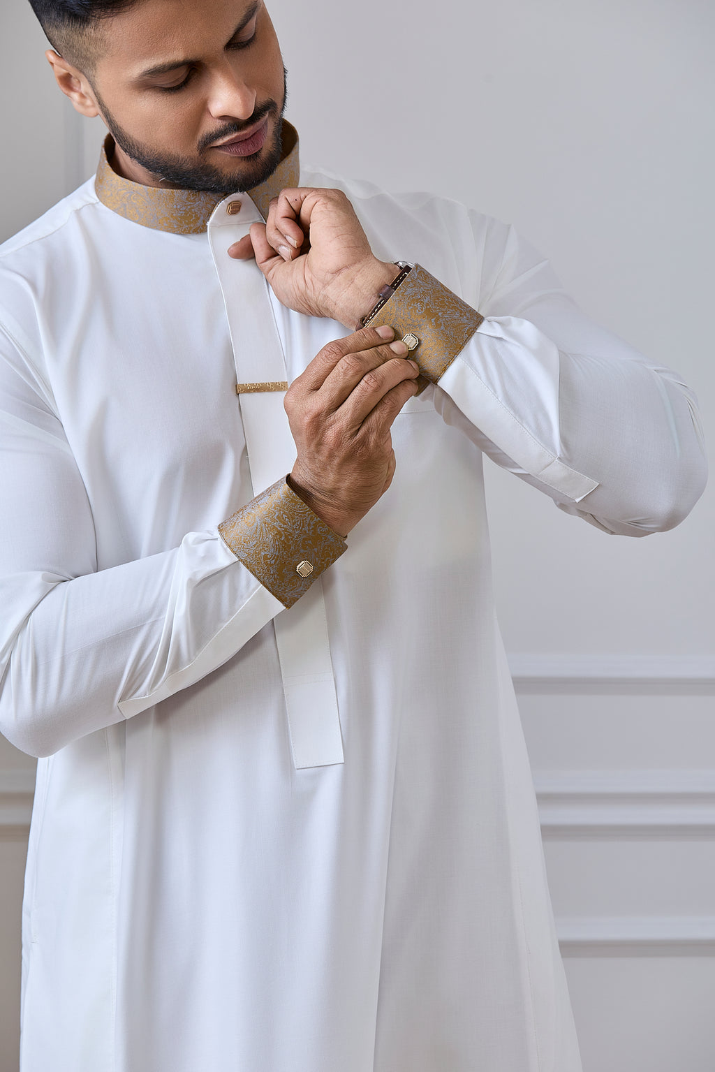 Light Cream Arabic Dress for Men | AN 2315