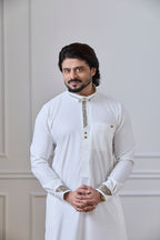 Cream elegant design pattern Thobe | AN 2317