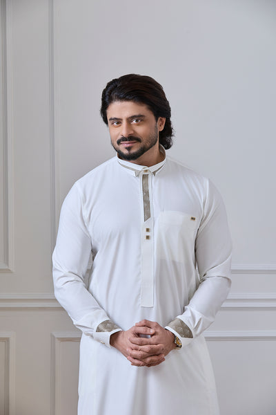 Cream elegant design pattern Thobe | AN 2317