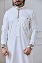 Cream elegant design pattern Thobe | AN 2317