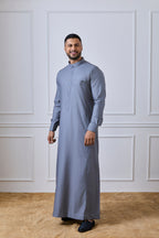 Steel Grey Tuxedo Thobe | AN 1544