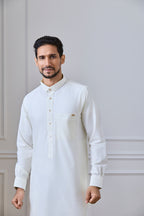 Cream Tuxedo Thobe | AN 1537