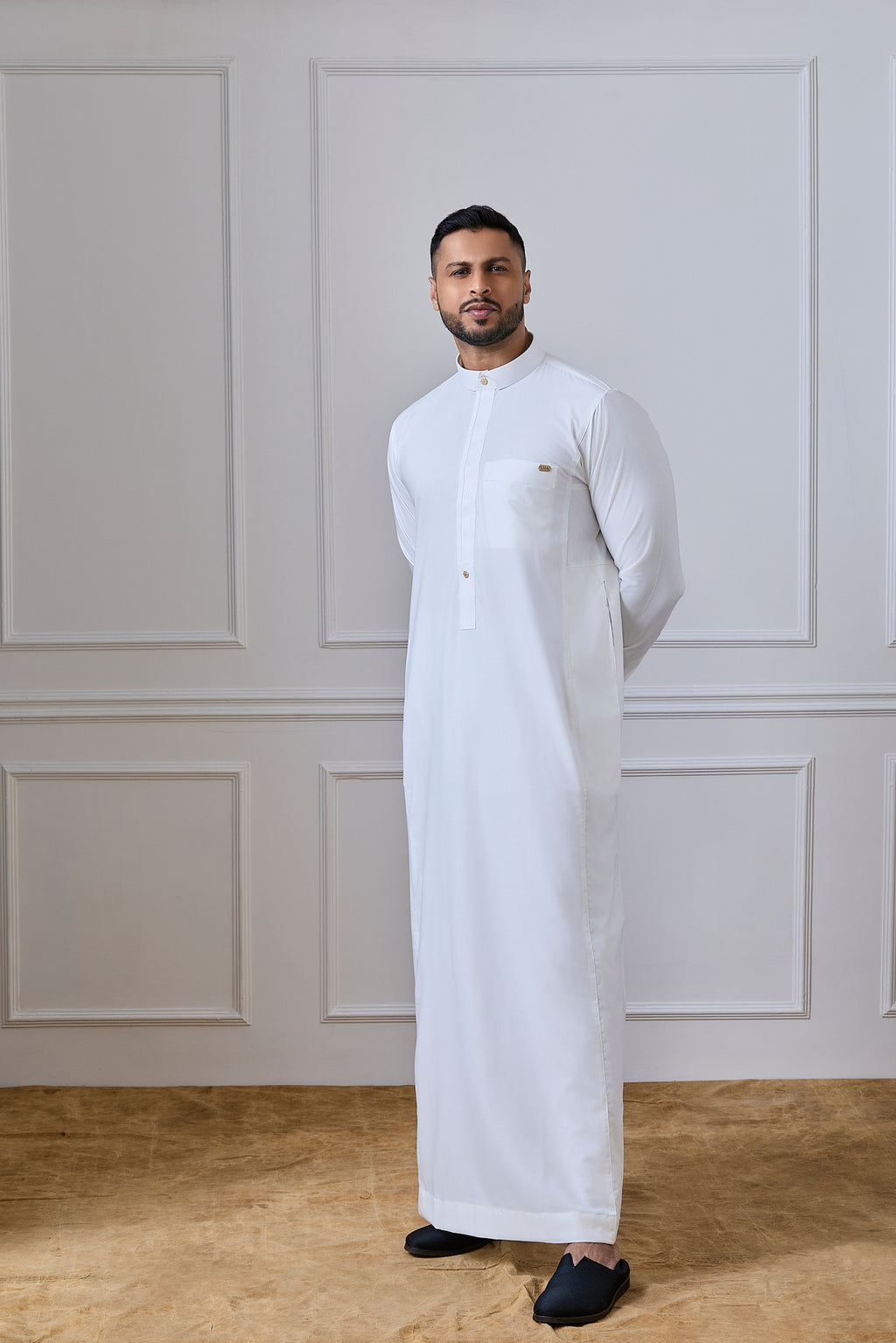 Cream Collar Thobe | AN 2460
