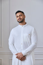 Cream Collar Thobe | AN 2460