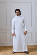Cream Tuxedo Thobe | AN 2263