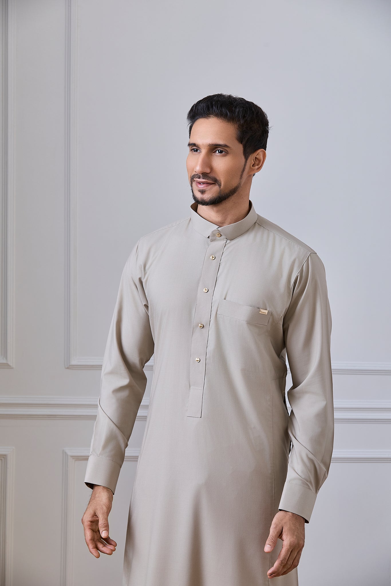 Brown Tuxedo Thobe | AN 1545