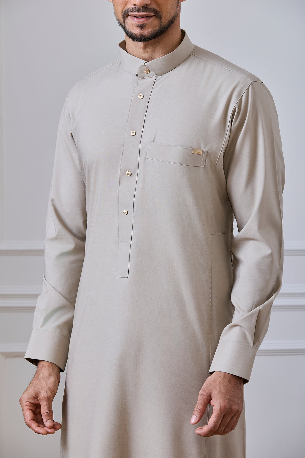 Brown Tuxedo Thobe | AN 1545