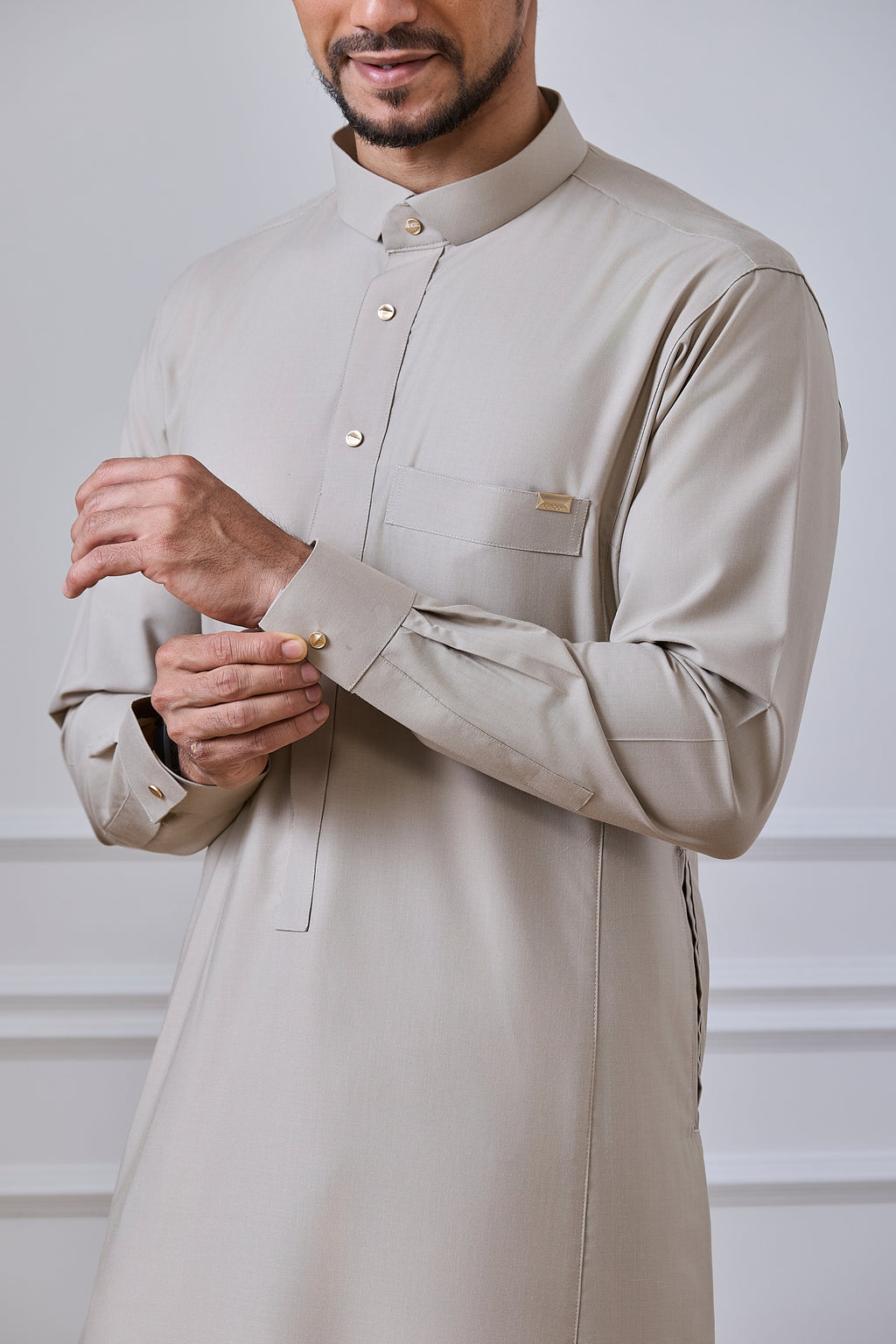 Brown Tuxedo Thobe | AN 1545