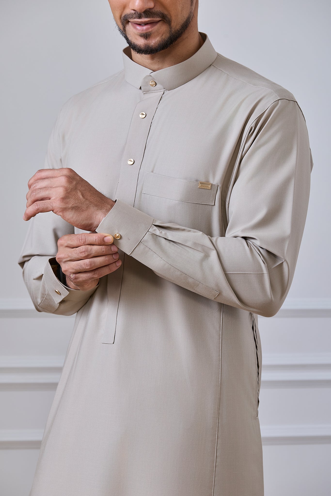 Brown Tuxedo Thobe | AN 1545