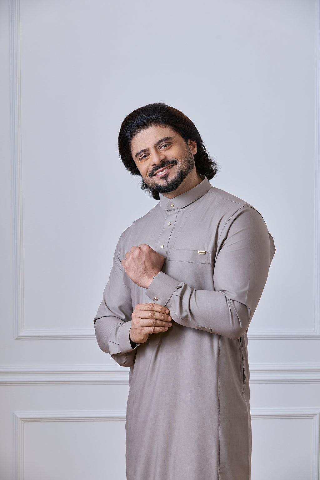Brown Tuxedo Thobe | AN 1545