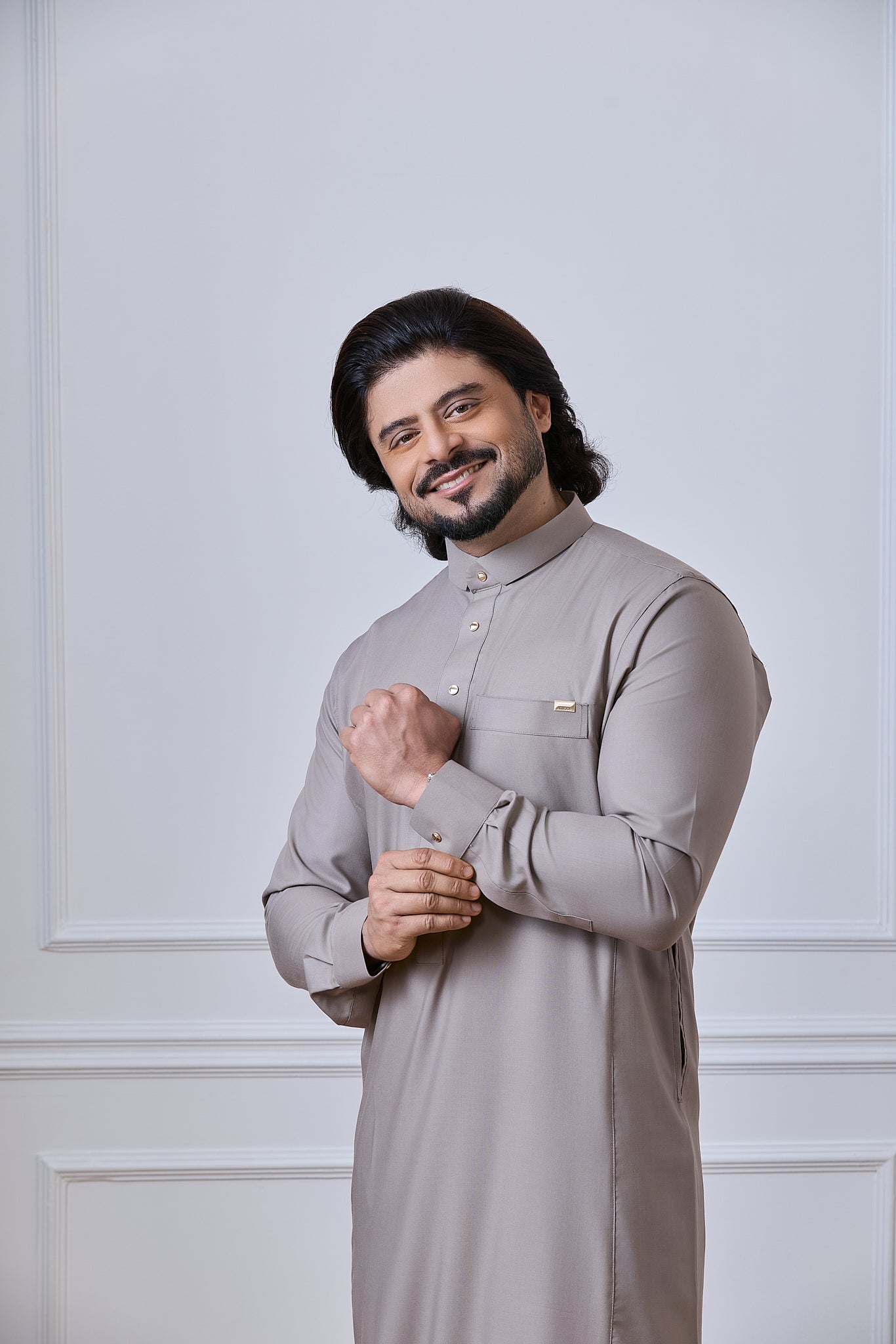 Brown Tuxedo Thobe | AN 1545