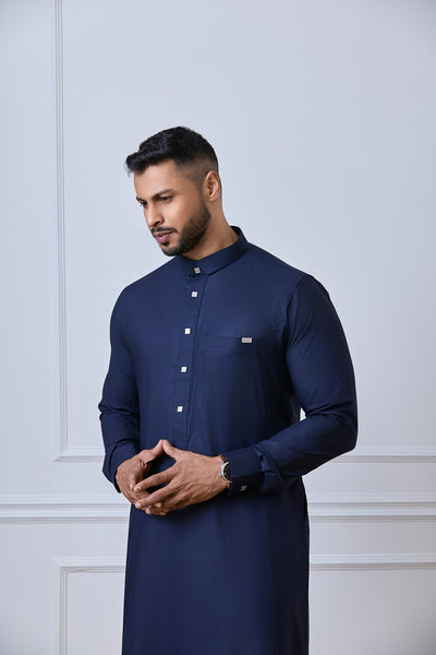 Navy Blue Tuxedo Thobe | AN 1539