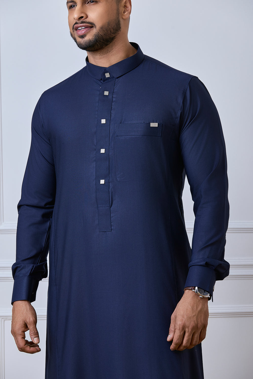 Navy Blue Tuxedo Thobe | AN 1539