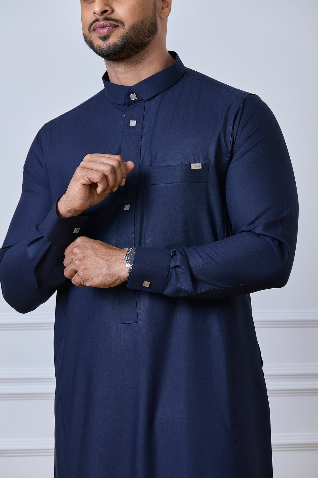 Navy Blue Tuxedo Thobe | AN 1539