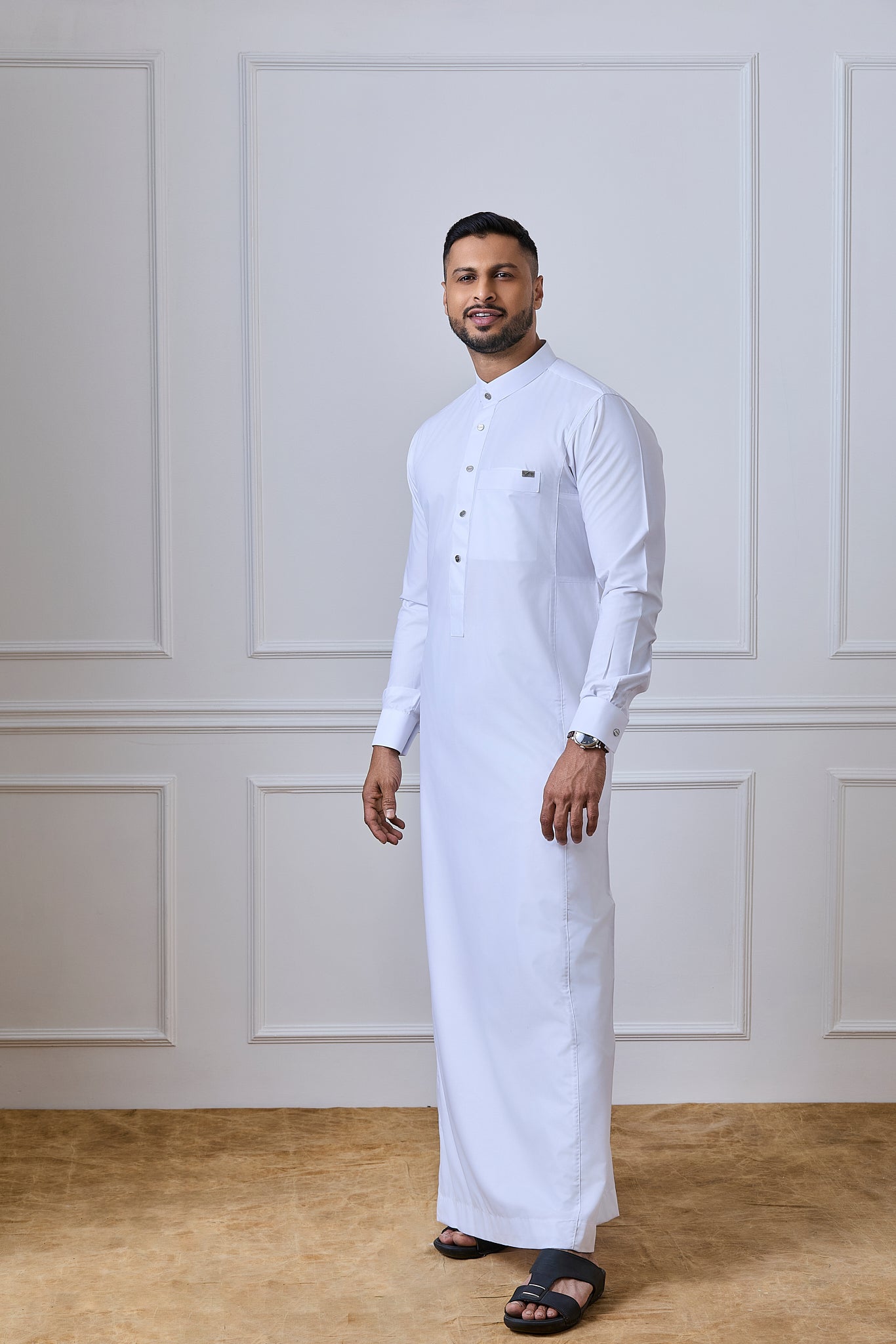 White Tuxedo Thobe | AN 2260