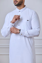 White Tuxedo Thobe | AN 2260