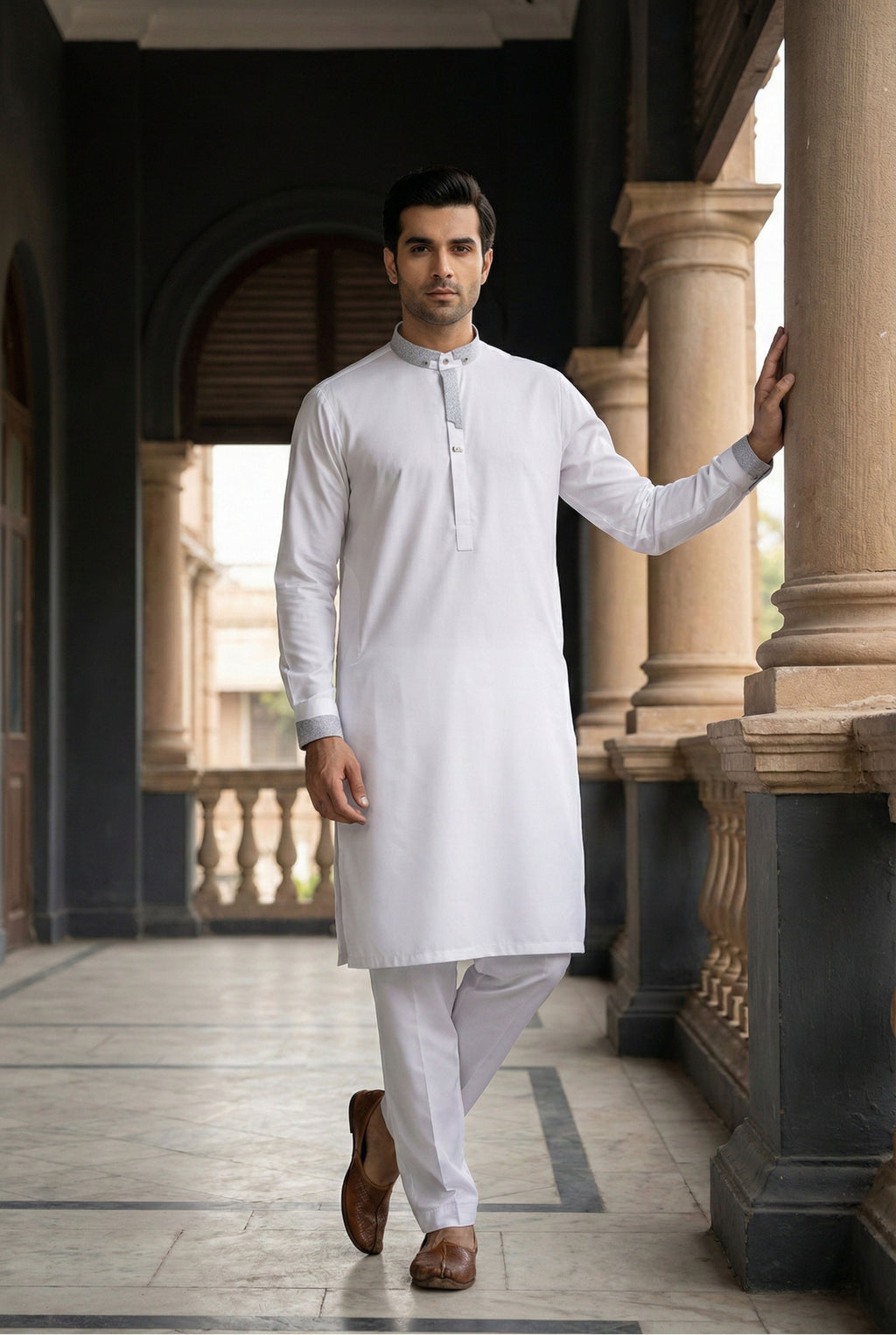 White colour Kurta Pyjama IG08