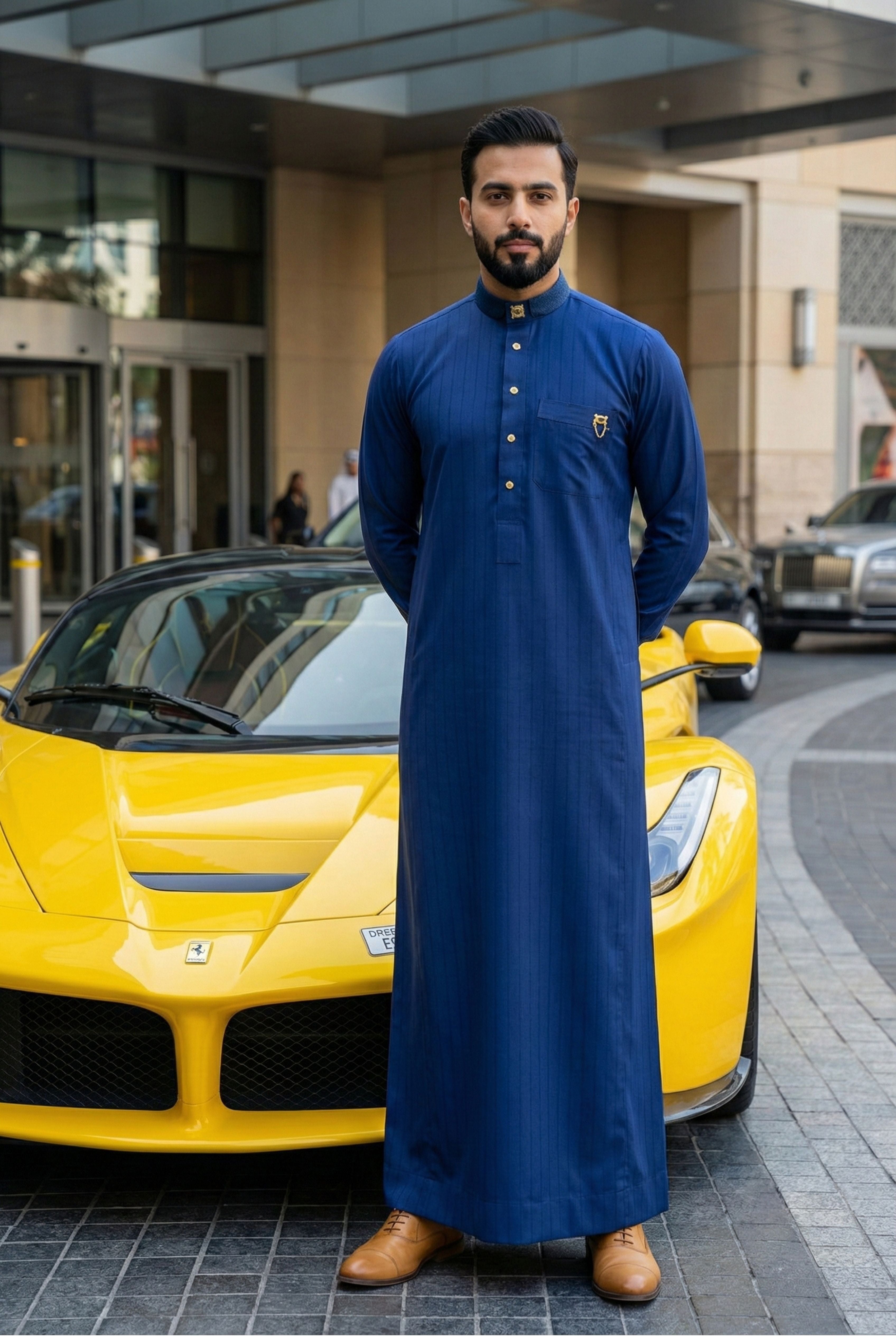 Platinum Azure Blue Thobe SC07