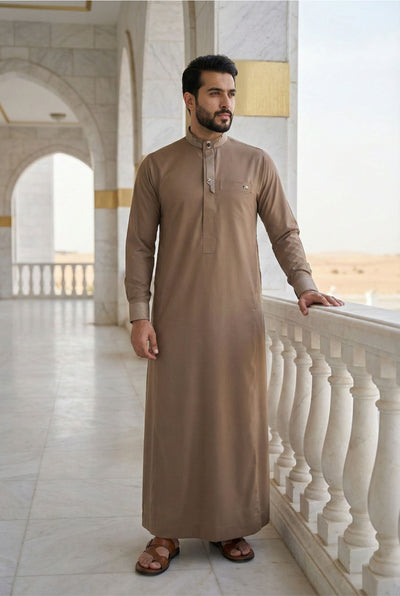 Signature Light Brown Thobe AC03