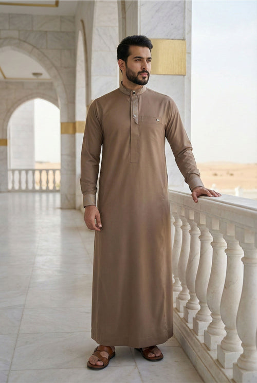 Signature Light Brown Thobe AC03