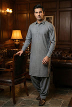 Graphite Grey Pathani Shalwar  NN01