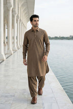 Beige Brown Pathani Shalwar NN03
