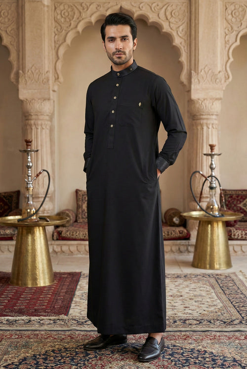 Platinum Onyx Black Thobe SC12