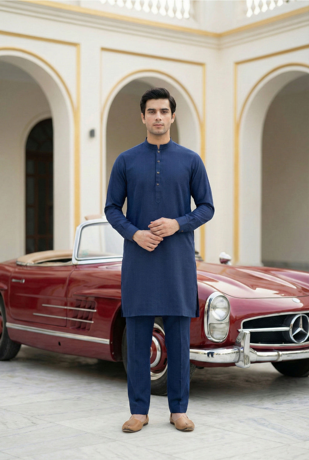 Navy Blue Kurta Pyjama IG03