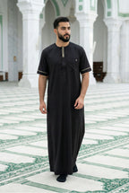Half Sleeves Black Thobe NC04