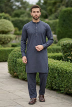 Charcoal Grey Kurta Pyjama IG04