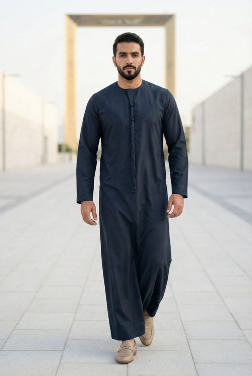Emirati Emerald Green Pleated Thobe PO03