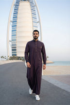 Platinum Dark Maroon Thobe SC05