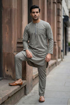 Light Green Embroidered Short Kurta EC07