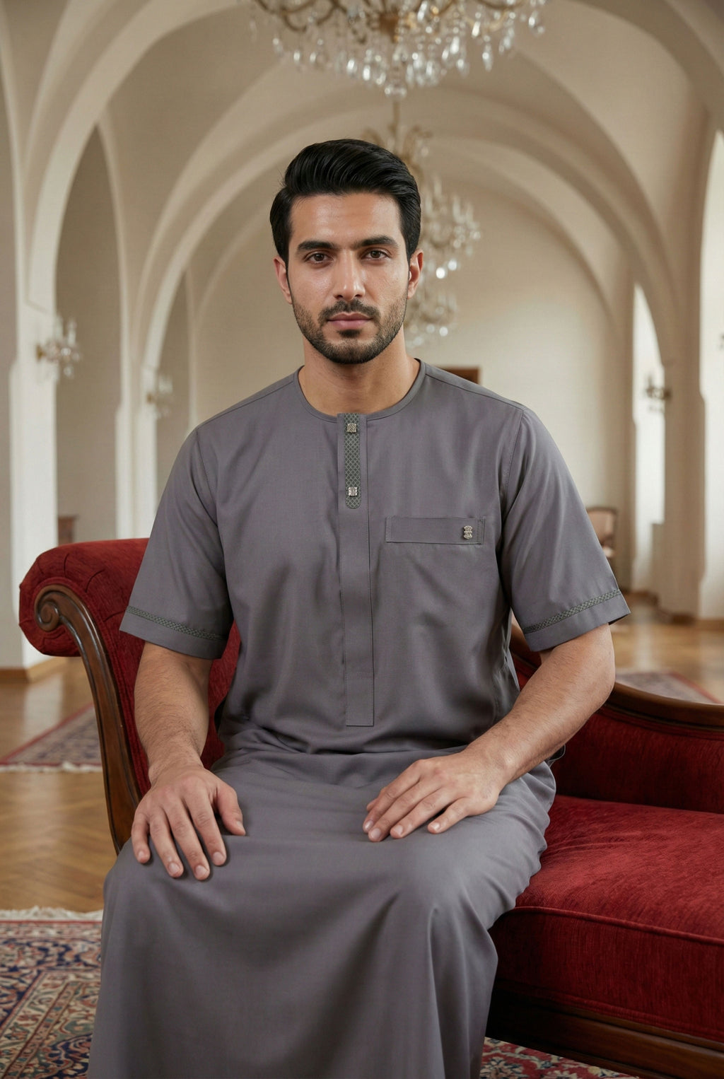 Half Sleeves Grey Thobe NC05