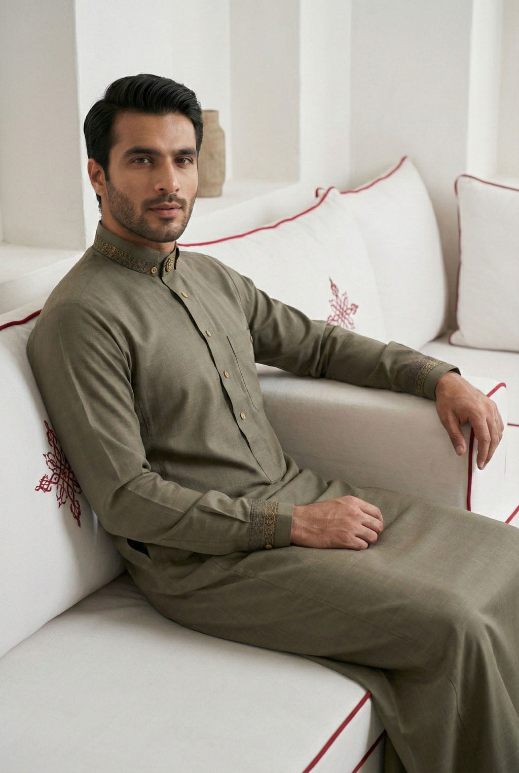 Platinum Khaki Brown Thobe SC11